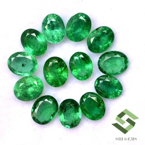 Lote de 4,05 CTS Esmeralda Natural Corte Ovalado 5x4 mm 13 piezas Piedras Preciosas Sueltas Calibradas - Imagen 1 de 5