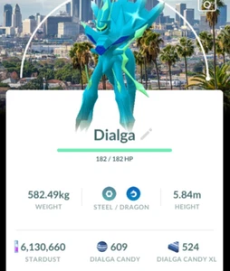 ✨Pokemon GO - SHINY Origin Forme Dialga (Lv50 w/ Roar of Time + LA Background)✨ - Bild 1 von 2
