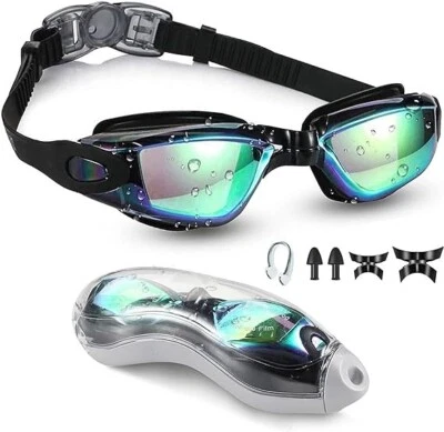 Taucherbrille Schwimmbrille Erwachsene Kinder ab 10 Herren Damen Schwarz B515 - Bild 1 von 4