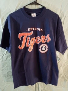 Detroit Tigers Men's T Shirt Size L Color Blue - Picture 1 of 2