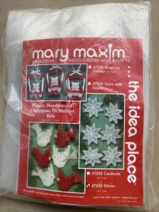 Mary Maxim Needlework Christmas Craft Kits 47232 Doves - Picture 1 of 5