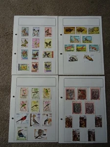 Job Lot 9 stamp sets from Kampuchea Cambodia used hinged on album sheets, ref 2 - Picture 1 of 6