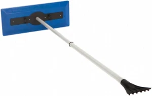 Windshield Ice Scraper, Car Window Snow Removal Broom for Winter, Blue - Picture 1 of 12