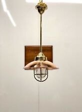 Ship Salvage Marine Solid Brass Ceiling Wall Light with Copper Shade Lot of 10