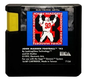 JOHN MADDEN FÚTBOL AMERICANO '93 (Mega Drive Game) Sega Genesis D - Imagen 1 de 1