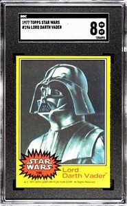 Lord Darth Vader 1977 Topps Star Wars #196 Graded Card SGC 8