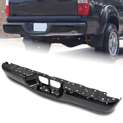 For Toyota Tundra 2000-2006 Step Rear Bumper Face Bar Black Steel Fleetside - Изображение 1 из 4