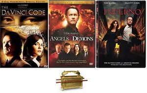 The Davinci Code Trilogy Tom Hanks 3 DVD Set + Ark Art Card - Picture 1 of 5