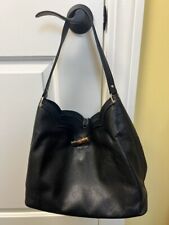 Eric Javits New York Black Pebbled Leather Shoulder Bag Medium Purse