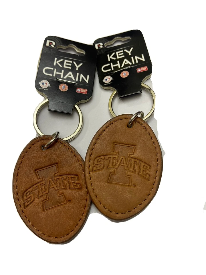 ISU Iowa state Keyring keychain cyclones Car Truck basketball leather set of 3 - Image 1 of 1
