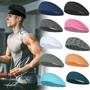 Men Women Sweatband Head Band Thin Sweat Headband Gym Workout Sports Sweatbands - Picture 1 of 21