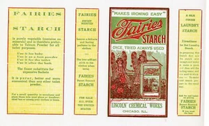 Unused 1920's Fairies Starch Packaging, Box Label || Chicago, Illinois - Picture 1 of 1