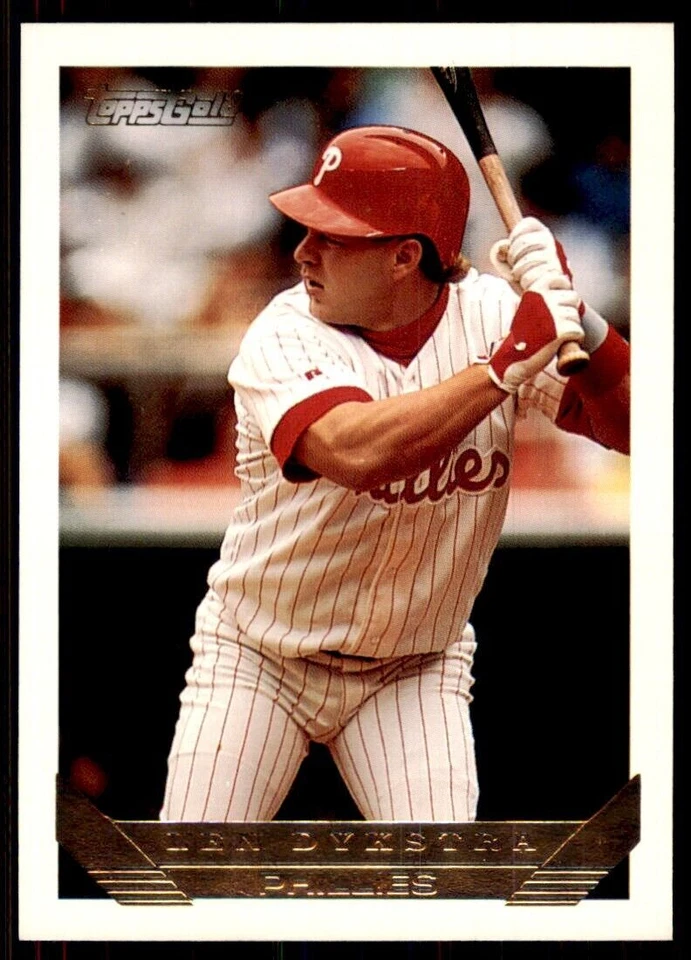 1993 Topps Gold Len Dykstra Baseball Cards #740 - Image 1 of 2