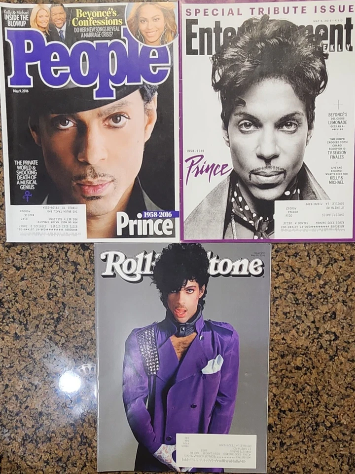 PRINCE Magazine LOT Entertainment Weekly, Rolling Stone & People  Tribute Issues - Image 1 of 4