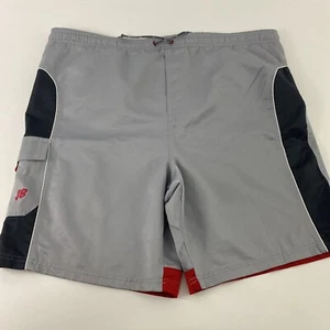 JOE BOXER Swim Trunks Men's Size Large Gray Board Shorts with Pockets and Liner - Picture 1 of 8