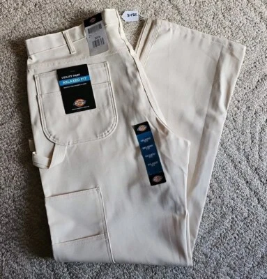 Мужские брюки Dickies Utility Painter 38 X 34 хлопок яичная скорлупа новые с бирками 8482  - Изображение 1 из 4