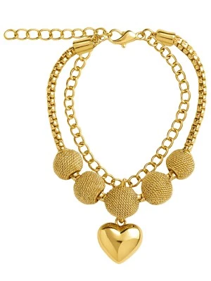Pulsera PRAO Elegante Mujer Antideslustre Corazón Dorado Dijes (Tamaño Ajustable) Foto 1 de 4