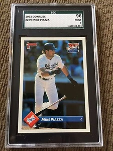 1993 Donruss MIKE PIAZZA #209 SGC 96 - MINT - Picture 1 of 3