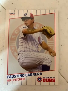 Tarjeta del equipo Faustino Carrera 2019 South Bend Cubs - Imagen 1 de 1
