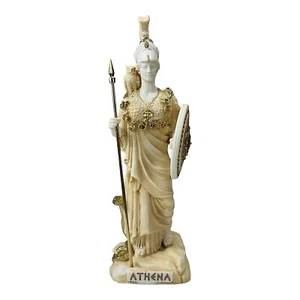 Athena Minerva Greek Roman Goddess Medusa Shield Statue Sculpture - Picture 1 of 10