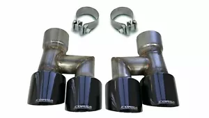 CORSA 21038BLK Twin 4" Black PVD Pro-Series Tip Kit for 18-23 Mustang Eco 2.3L - Picture 1 of 3