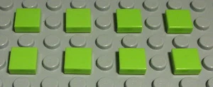Lego Piastrella - Piastrella 1x1 Lime Verde Chiaro 8 Pezzi (681) - Foto 1 di 1