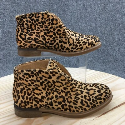 Botas Hush Puppies Mujer 6M Bailey Chukka Botín Marrón Leopardo Pelo de becerro Cubano Foto 1 de 4