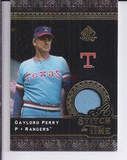 2007 SP Legendary Cuts Stitch in Time Memorabilia MLB #GP Gaylord Perry Rangers