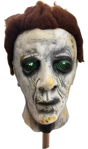 MIKE MYERS FULL HEAD MASK .GREEN LIGHTS IN THE EYES.  LATEX . ADULT SIZE. - Picture 1 of 2