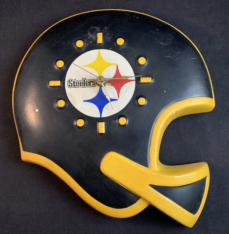 Vintage Pittsburgh Steelers NFL Football Helmet Ceramic Porcelain Wall Clock Cover