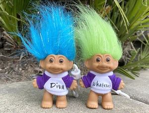 Russ Berry Troll Set - 3" Diva, Whatever Trolls mit Rucksackclips - Bild 1 von 1
