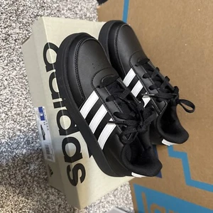 Scarpe da tennis Adidas Breaknet 2.0 giovanili stringate US 3 nero/bianco - Foto 1 di 6