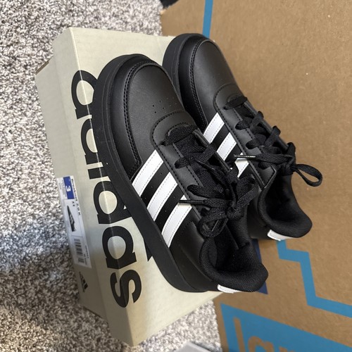 Scarpe da tennis Adidas Breaknet 2.0 giovanili stringate US 3 nero bianco