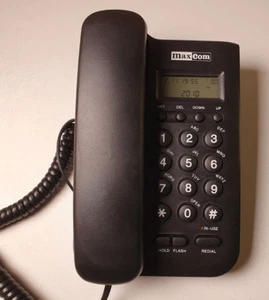 MAXCOM KXT100 TELEFON MIT HINTERGRUNDBELEUCHTUNGSDISPLAY UND DUAL CALL ID SCHWARZ - Bild 1 von 4