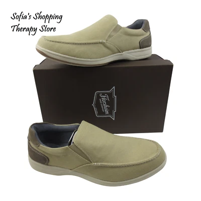 Zapatos Florsheim para hombre 11 anchos junto al lago lona mocasín arena multi Foto 1 de 4