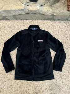 Vineyard Vines black soft textured fleece full zip up girls L(16-18) - Picture 1 of 6