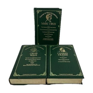 Treasury of world masterpieces x 3 HC Mark Twain Oscar Wilde Charles Dickens 🦋 - Picture 1 of 24
