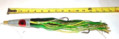 Señuelo de pesca vintage de 13" Wahoo Marlin Atún Mahi aparejado arrastre 12,1 onzas Foto 1 de 4