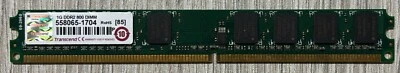RAM DIMM DDR2 Transcend 1GB 800Mhz PC6400 - Immagine 1 di 4