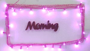 Morning Standing Wooden Table Sign Plate Handmade Cutout Decoration Collection - Picture 1 of 8