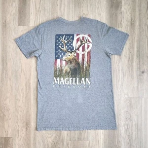 Camiseta Magallanes Exterior Para Hombre M Manga Corta Cuello Redondo Gráfico Bandera Ciervo - Imagen 1 de 8