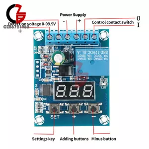 Módulo de detección de voltaje de CC 9V 12V 24V módulo de monitoreo de circuitos de relé 0-99.9V - Imagen 1 de 14