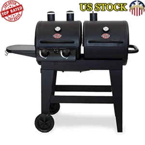 Dual Function Propane Gas Charcoal Grill Smoker 870 Total Cooking Area New - Picture 1 of 7