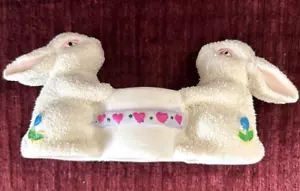 World Bazaars Rabbit/Bunny Easter Heart Egg Cup - Ceramic - EXCELLENT CONDITION - Picture 1 of 6