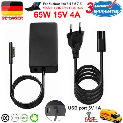 65W Netzteil Ladegerät für Microsoft Surface Pro 3 4 5 6 7 Surface Go Book 1866 - Bild 1 von 4