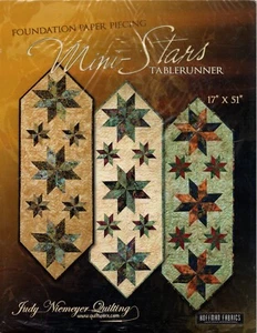 Judy Niemeyer Mini Stars Tablerunner Foundation Paper Piecing Pattern 17"x51" - Picture 1 of 1