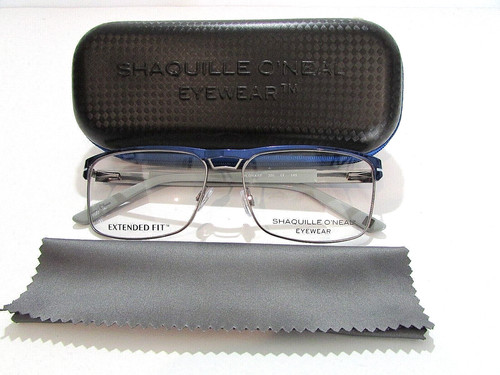Shaquille O'Neal Eyewear Shaq 188M 300 Navy Extended Fit Eyeglass Rx ...