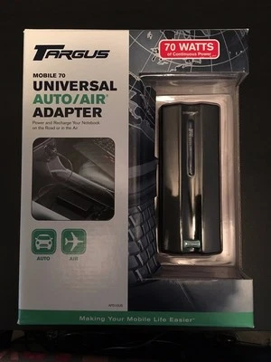 Nuevo en Caja Targus Mobile 70 Universal Automático/Aire Adaptador 70 Vatios APD10US Foto 1 de 3