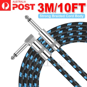 3M Electric Guitar Lead Cord Cable 6.35mm 1/4" Jacks For Amp Pedals Instrument - Picture 1 of 8