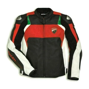 Chaqueta de cuero para moto Ducati deporte hombre MOTOGP carreras moto chaquetas de cuero CE - Imagen 1 de 4